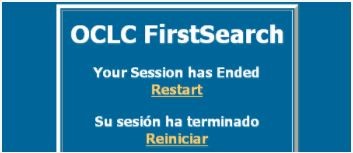 Image showing session has ended