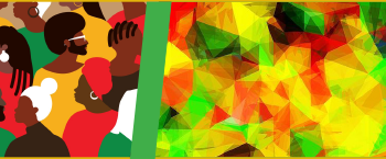 Image with colors for Black History Month, red and green 