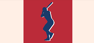 Graphic of baseball player with a bat