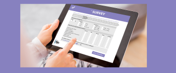 picture of a survey on a device screen 