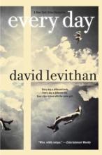 cover of book: every day. Clouds and three bodies floating downward