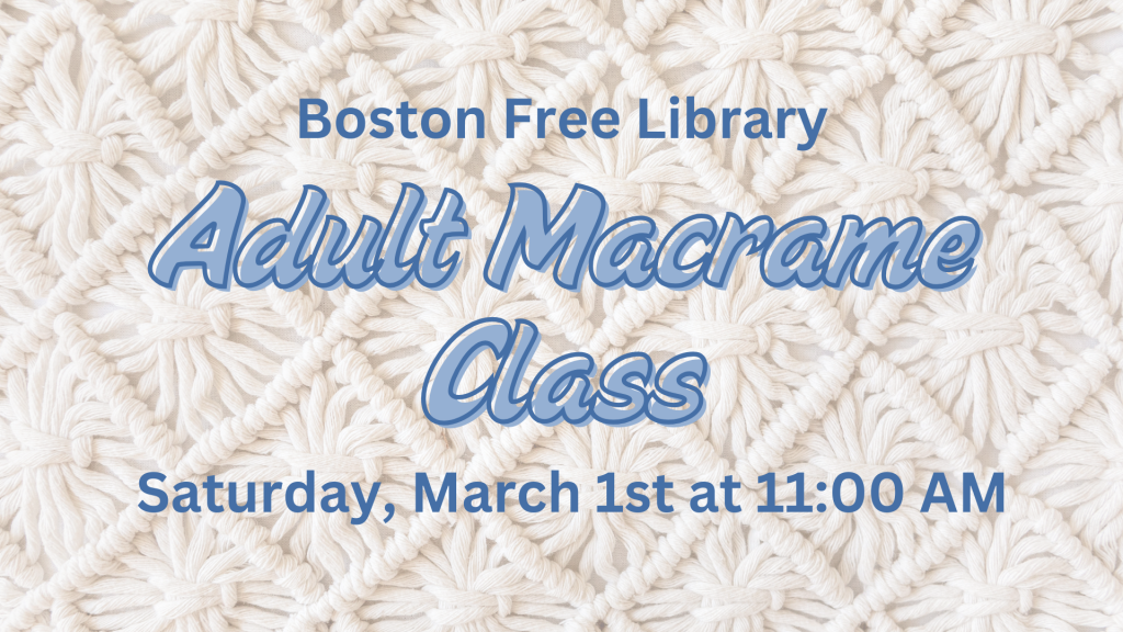 Adult Macrame Class