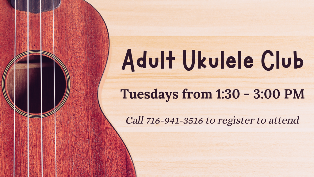 Adult Ukulele Club Tuesday January 14th at 1:30 PM