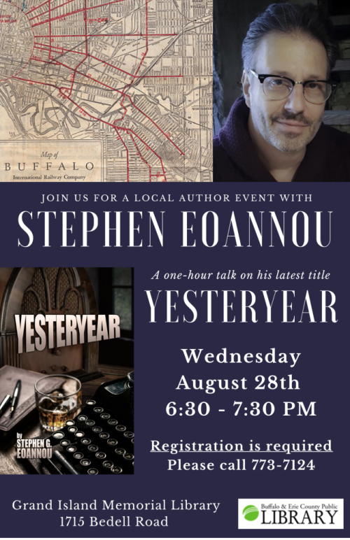 Local author Stephen Eoannou 8/28/24 6:30 pm