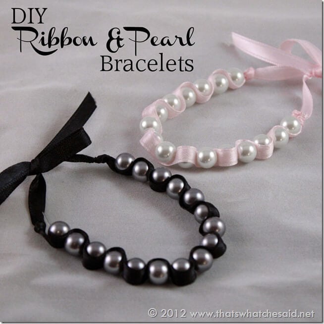 pearl ribbon bracelet