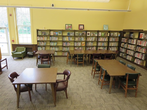Study tables in the Children's Non-Fiction Section