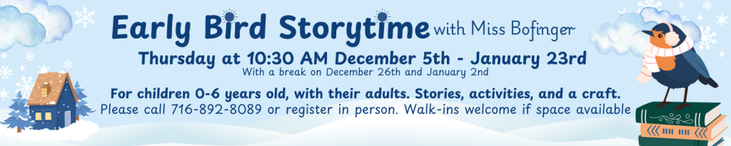 Early Bird Storytime Winter Session